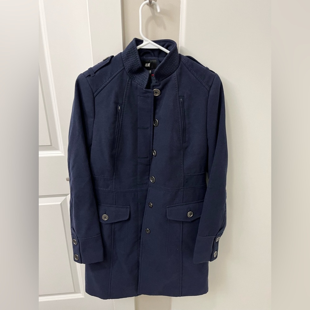 H&M Coat - Navy blue